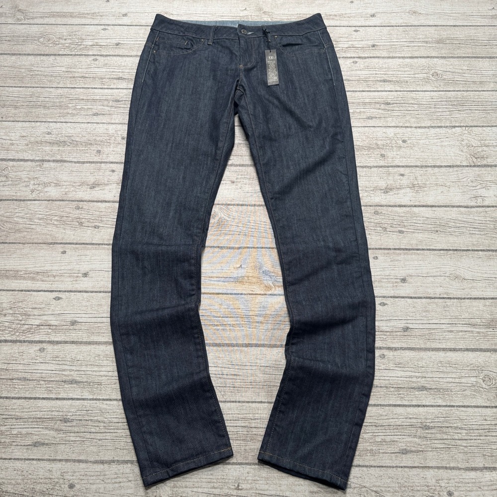 NEW London Jeans Women's 10 Dark Indigo Slim Fit Skinny Low Rise Stretch Skater